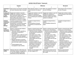 TEAMWORK RUBRIC