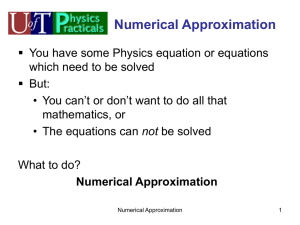 Numerical Approximation