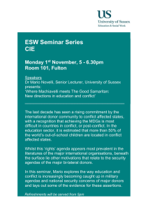 ESW Seminar Series CIE  Monday 1