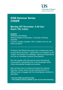 ESW Seminar Series CHEER  Monday 29