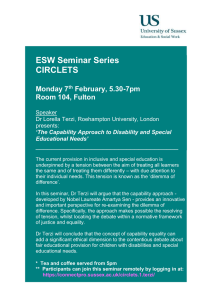 ESW Seminar Series CIRCLETS  Monday 7