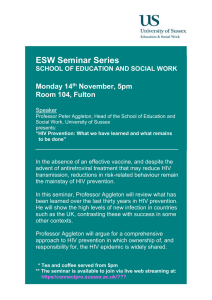 ESW Seminar Series  Monday 14 November, 5pm
