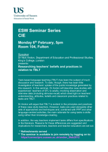 ESW Seminar Series CIE  Monday 6