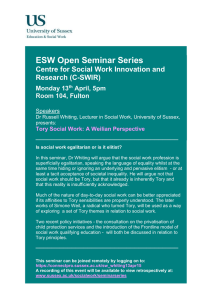 ESW Open Seminar Series  Centre for Social Work Innovation and Research (C-SWIR)