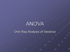 Lab Notes: Intro to ANOVA