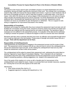 Peer Review Process Agenda (updated 2015)