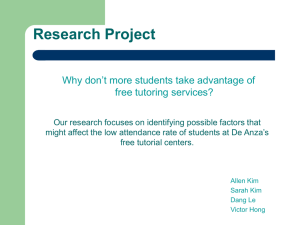 Tutoring Survey Fall 2008 Soc 15 Students (ppt file)