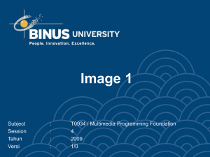 Image 1 Subject : T0934 / Multimedia Programming Foundation