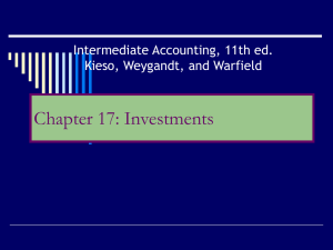 Chapter 17: Investments Intermediate Accounting, 11th ed. Kieso, Weygandt, and Warfield