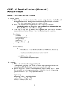 CMSC132, Practice Problems (Midterm #1) Partial Solutions