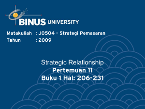 Strategic Relationship Pertemuan 11 Buku 1 Hal: 206-231