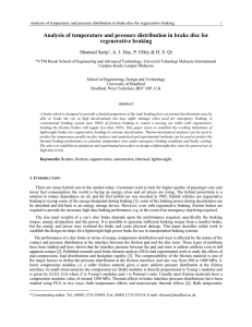 Analysis of temperature and pressure distribution in brake disc for regenerative braking (1)