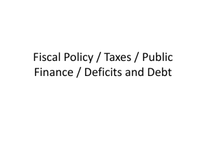 Fiscal Policy / Taxes / Public Finance / Deficits and Debt