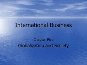 International Business Globalization and Society Chapter Five