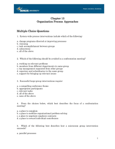 Chapter 13 Organization Process  Approaches Multiple Choice Questions