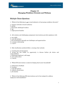Chapter 19 Managing Workforce Diversity and Wellness Multiple Choice Questions