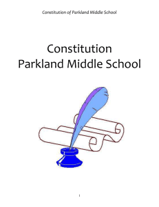 Parkland Middle School’s Constitution 