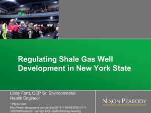 Regulating Hydrofracking in NYS