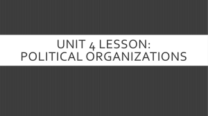 Unit 4 Lesson Political Organization of Space