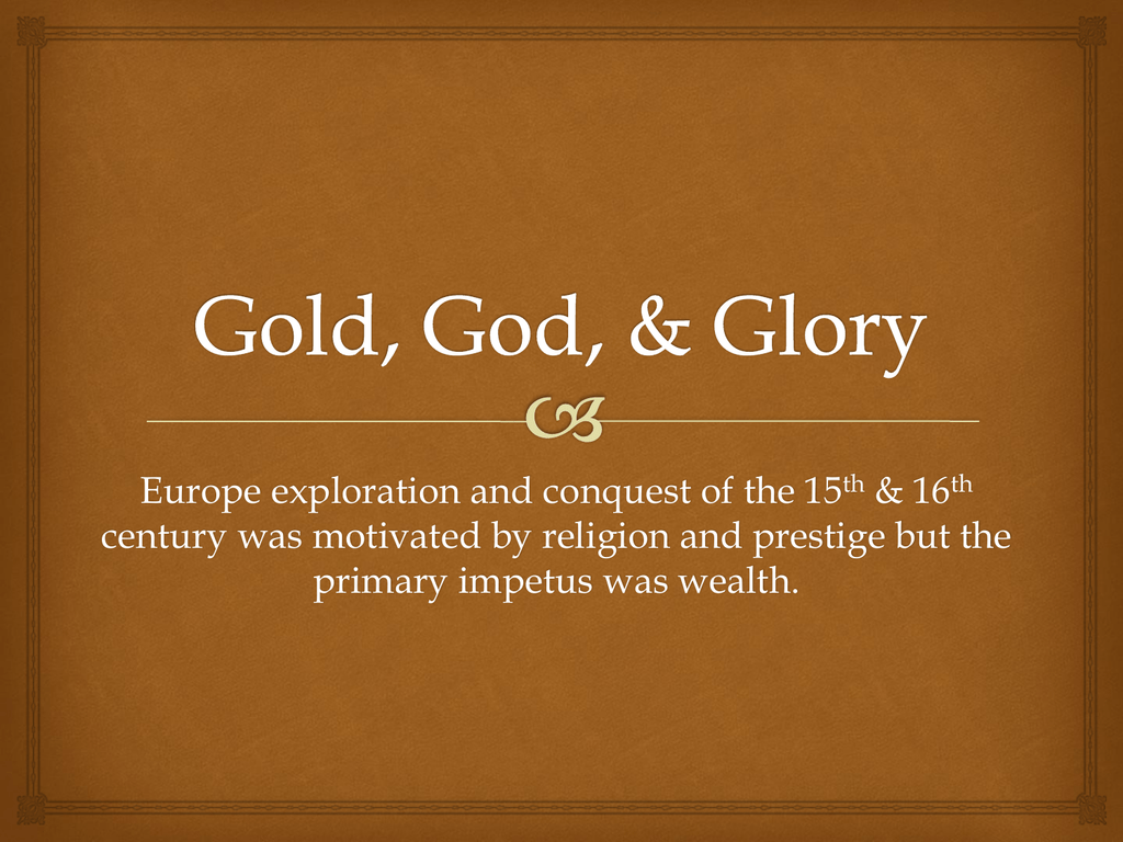 Gold God Glory