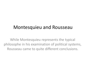 Montesquieu and Rousseau