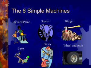 Power Point on Simple Machines