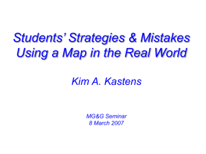 Students' Strategies Mistakes Using a Map in the Real World