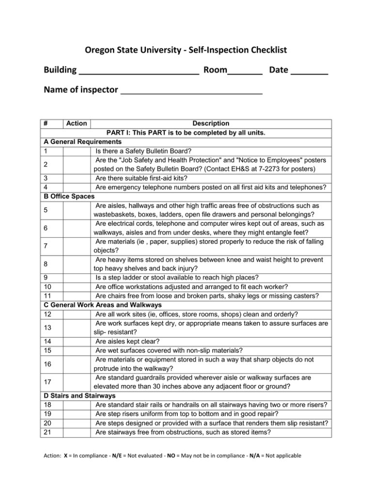 Self Inspection Form