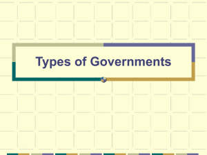 Tyoes of Government