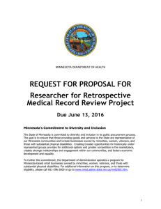 Request for Proposals for Retrospective Chart Review on Screening Referrals (Word)