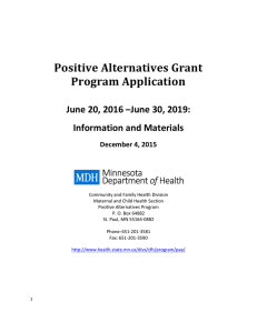 Positive Alternative Grant Application, June 20, 2016-June 30, 2019 (Word)