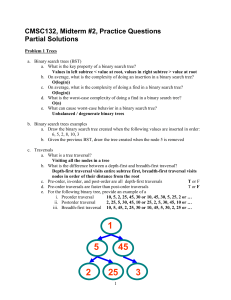 CMSC132, Midterm #2, Practice Questions Partial Solutions