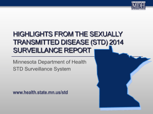 HIGHLIGHTS FROM THE SEXUALLY TRANSMITTED DISEASE (STD) 2014 SURVEILLANCE REPORT