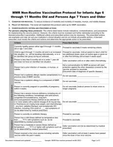 MMR Non-Routine Vaccination Protocol for Infants Age 6 through 11 Months Old and Persons Age 7 Years and Older (Word)