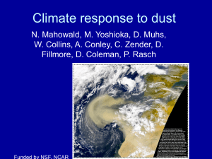 Dust dynamics and effect on monsoon