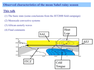 Observed characteristics of the mean Sahel rainy season