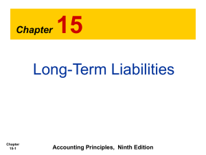 15 Long-Term Liabilities Chapter Accounting Principles,  Ninth Edition