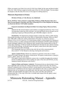 [When you prepare your Notice for review by OAH, leave... of the ALJ. After OAH gives approval and the name...