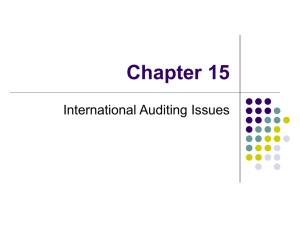 Chapter 15 International Auditing Issues