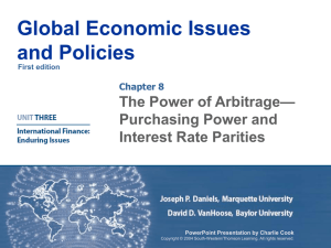 Global Economic Issues and Policies — The Power of Arbitrage