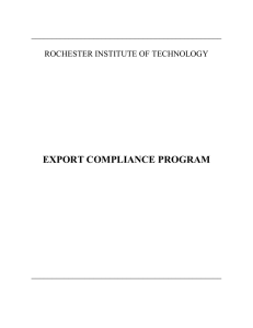 Export Compliance Program