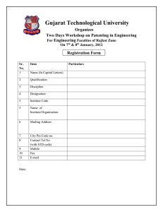 Gujarat Technological University Organizes Two Days Workshop on Patenting in Engineering Engineering