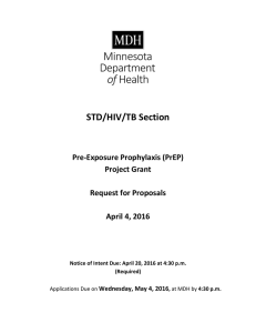 Pre-Exposure Prophylaxis (PrEP) Project Grant: Request for Proposals (RFP), download entire packet and forms ( Word )