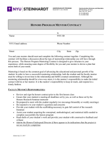 Mentor contract