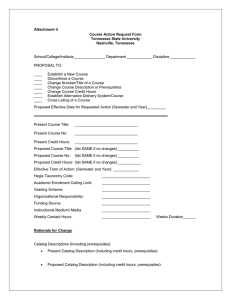 Course Action Request Form (CARF)