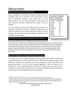 African-born African-born Persons in Minnesota