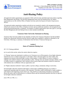 Anti-Hazing Policy