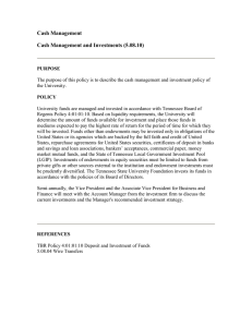 Cash Management Cash Management and Investments (5.08.10)