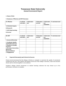 University Assessment and Improvement Report Writing Template