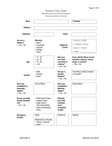 Student Cover Sheet